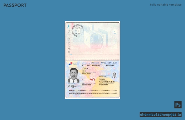 Vorschau eines Beispielpasses aus Panama